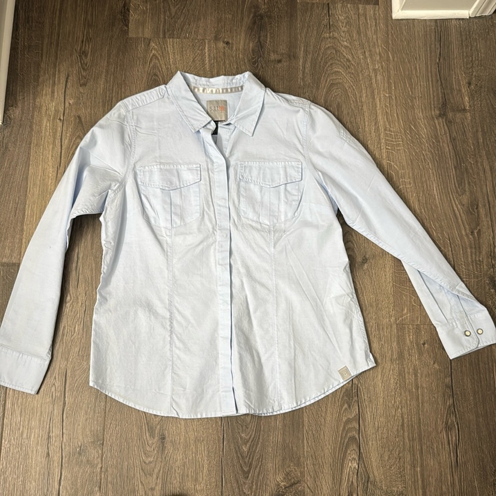 New with tags light blue 5.11 women’s Athlenia shirt